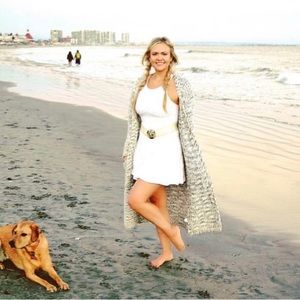 White lace racerback mini dress size small